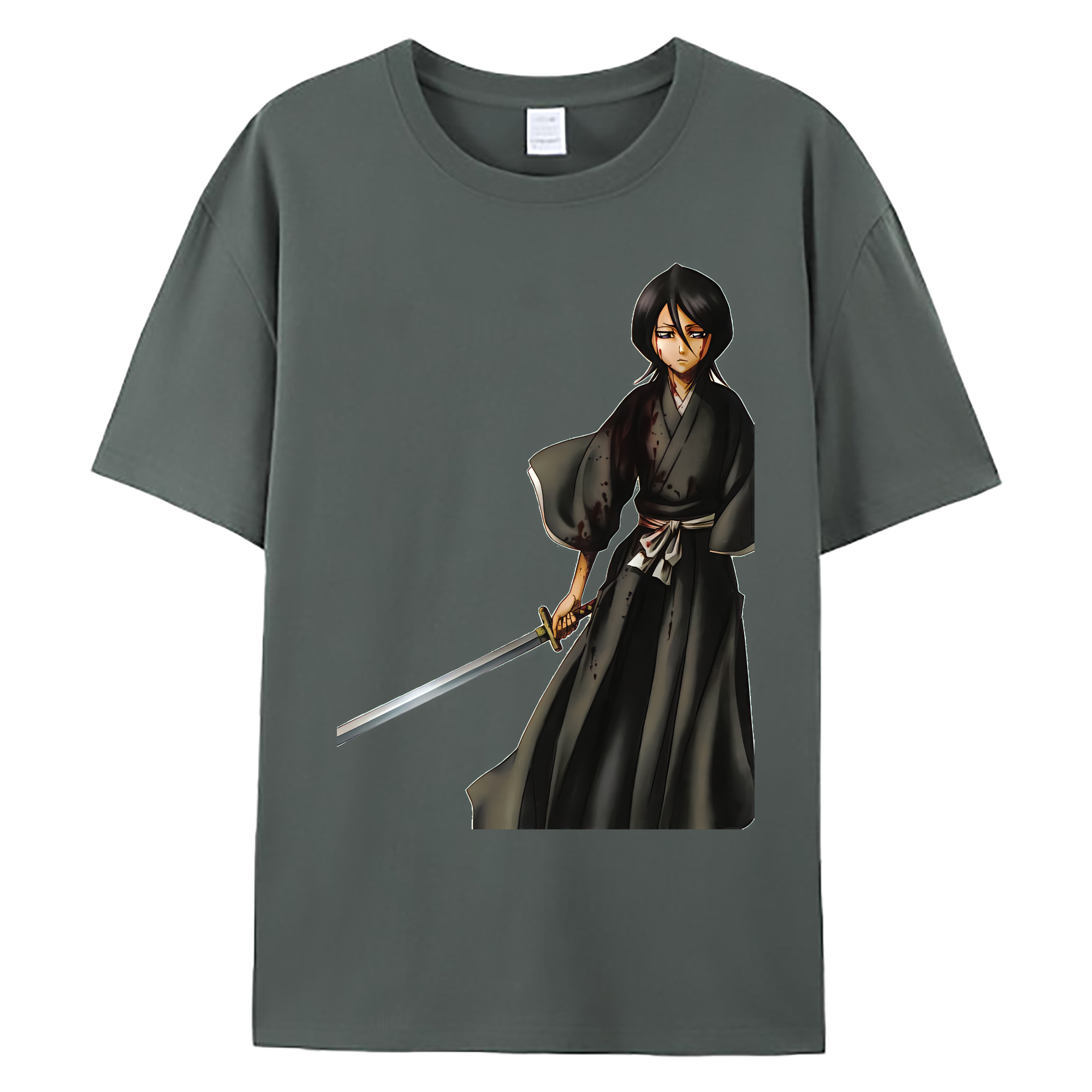 （画像用） ブリーチ 朽木ルキア BLEACH Kuchiki Rukia 綿100％ メンズ半袖Tシャツ｜肌触りやわらか＆通気性